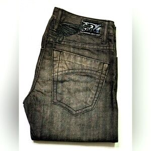 New Men's ROBIN'S JEAN sz 30 Black Wings Straight Jeans